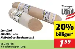 Nah&Frisch Landhof Zwiebel- oder Kalbsleber-Streichwurst Angebot