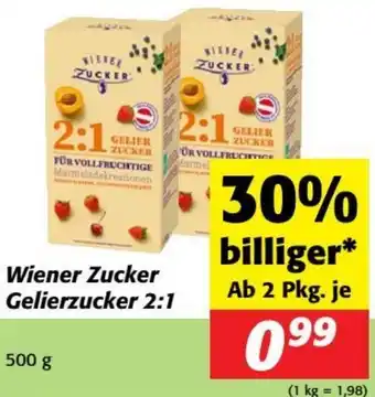 Nah&Frisch Wiener Zucker Gelierzucker 2:1 Angebot
