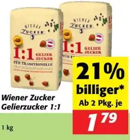 Nah&Frisch Wiener Zucker Gelierzucker 1:1 Angebot