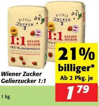 Nah&Frisch Wiener Zucker Gelierzucker 1:1 Angebot