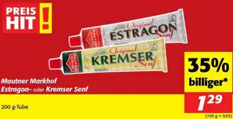 Nah&Frisch Mautner Markhof Estragon- oder Kremser Senf Angebot