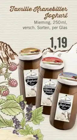Der Grissemann Familie Kranebitter Joghurt Angebot