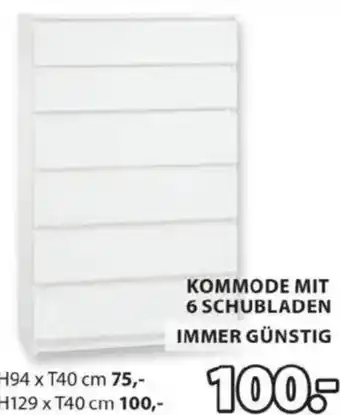 JYSK Kommode mit 6 schubladen immer günstig Angebot