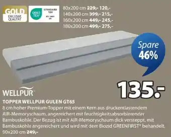 JYSK Topper wellpur gulen gt65 Angebot