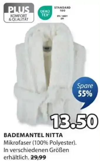 JYSK Bademantel nitta mikrofaser Angebot