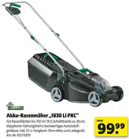 Hagebau Akku-rasenmäher,,1830 li pxc Angebot