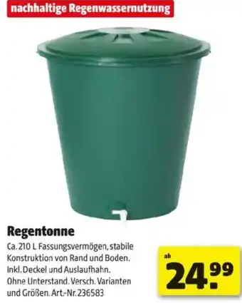 Hagebau Regentonne Angebot