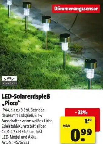 Hagebau LED-Solarerdspieß ,,Picco Angebot