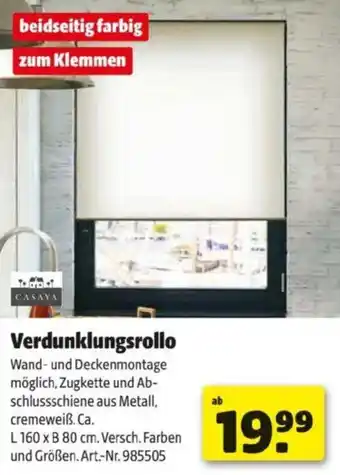 Hagebau Verdunklungsrollo Angebot