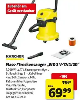 Hagebau Nass-/Trockensauger,,WD 3 V-17/4/20 Angebot
