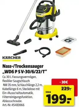 Hagebau Nass-/Trockensauger WD6 P S V-30/6/22T Angebot