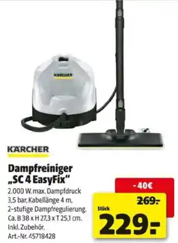 Hagebau Dampfreiniger ,,SC 4 EasyFix Angebot