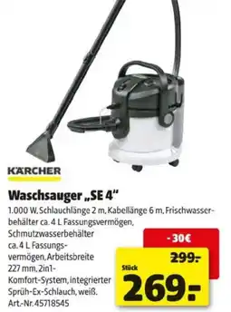 Hagebau Waschsauger,,SE 4 Angebot