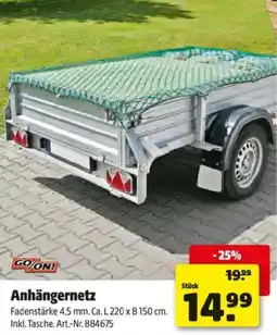 Hagebau Anhängernetz Angebot