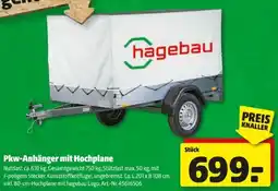 Hagebau Pkw-Anhänger mit Hochplane Angebot