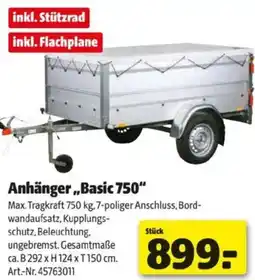 Hagebau Anhänger,,Basic 750 Angebot