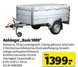 Hagebau Anhänger,,Basic 1000 Angebot