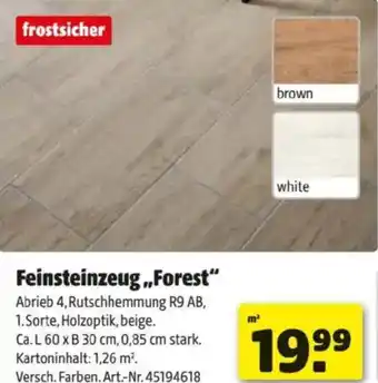 Hagebau Feinsteinzeug,,Forest Angebot