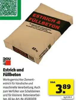 Hagebau Estrich und Füllbeton Angebot