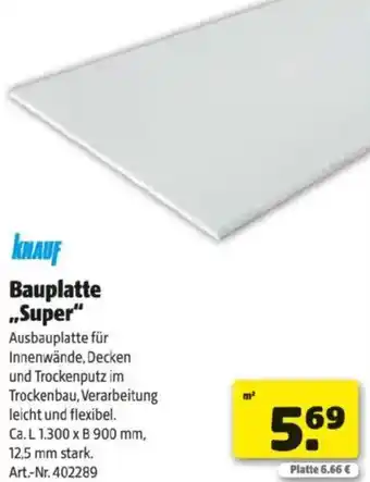 Hagebau Bauplatte ,,Super Angebot