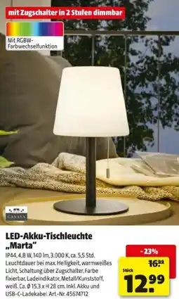 Hagebau Led-akku-tischleuchte ,,marta Angebot