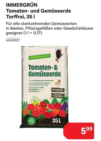 BayWa Immergrün tomaten- und gemüseerde torffrei, 35 i Angebot