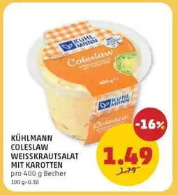 PENNY KÜHLMANN COLESLAW WEISSKRAUTSALAT MIT KAROTTEN Angebot