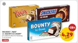 PENNY SNICKERS , TWIX od. BOUNTY ICE CREAM Angebot