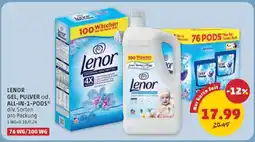 PENNY LENOR GEL, PULVER od. ALL-IN-1-PODS* div. Sorten pro Packung Angebot