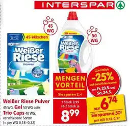 Interspar Weißer Riese Pulver Angebot
