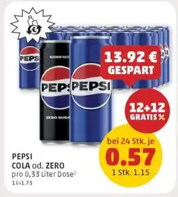 PENNY PEPSI COLA od. ZERO Angebot