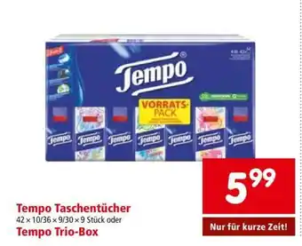 Interspar TEMPO TASCHENTÜCHER Angebot