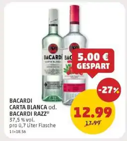 PENNY BACARDI CARTA BLANCA od. BACARDI RAZZ Angebot