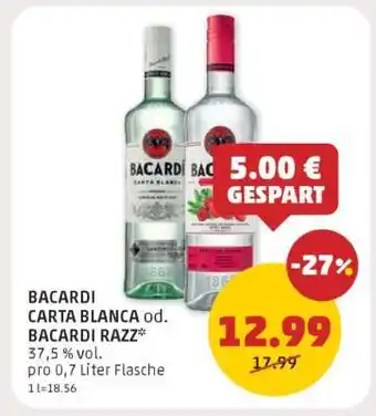 PENNY BACARDI CARTA BLANCA od. BACARDI RAZZ Angebot