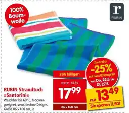Interspar RUBIN Strandtuch Santorini Angebot