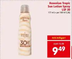 Interspar Hawaiian Tropic Sun Lotion Spray LSF 30 Angebot