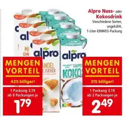 Interspar Alpro Nuss- oder Kokosdrink Angebot