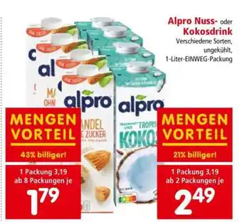 Interspar Alpro Nuss- oder Kokosdrink Angebot