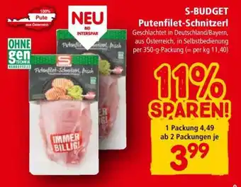Interspar S-BUDGET Putenfilet Schnitzerl Angebot