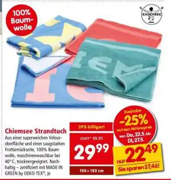 Interspar Chiemsee Strandtuch Angebot