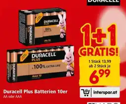 Interspar Duracell Plus Batterien 10er Angebot