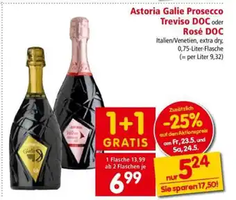 Interspar Astoria Galie Prosecco Treviso DOC oder Rosé DOC Angebot
