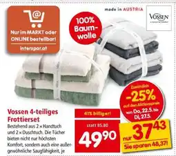 Interspar Vossen 4-teiliges Frottierset Angebot