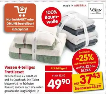 Interspar Vossen 4-teiliges Frottierset Angebot