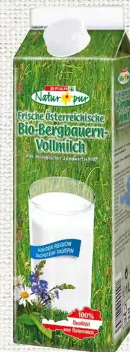 Spar Spar Natur pur Bio-Bergbauern Vollmilch Angebot