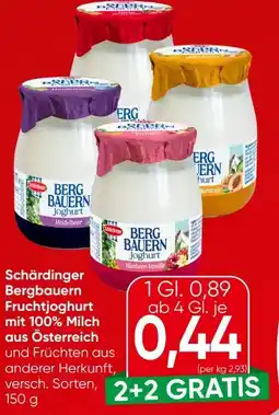 Eurospar Schärdinger Bergbauern Joghurt Angebot