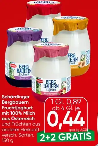 Eurospar Schärdinger Bergbauern Joghurt Angebot