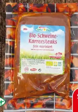 Eurospar Spar Natur pur Bio-Schweine-Karreesteak mariniert Angebot