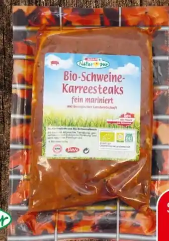 Eurospar Spar Natur pur Bio-Schweine-Karreesteak mariniert Angebot