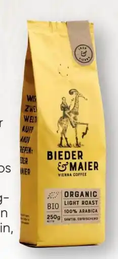 SPAR Gourmet Bieder & Maier Kaffee Organic Light Angebot